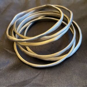 Set of six bangle bracelets